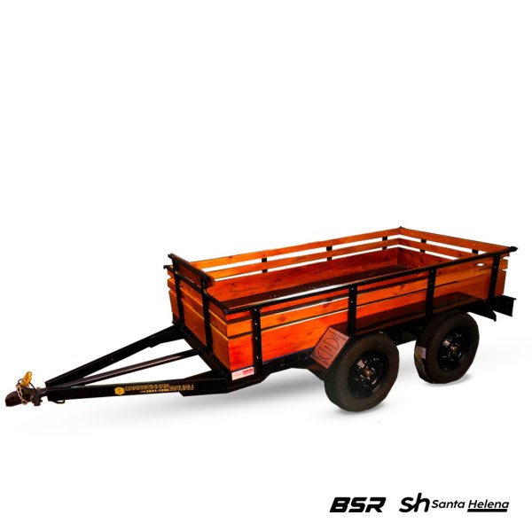 Carreta Reboque Fazendinha Carga Seca Com Dois Eixos (trucada) 1,50 x 3,00 x 0,40 Mts
