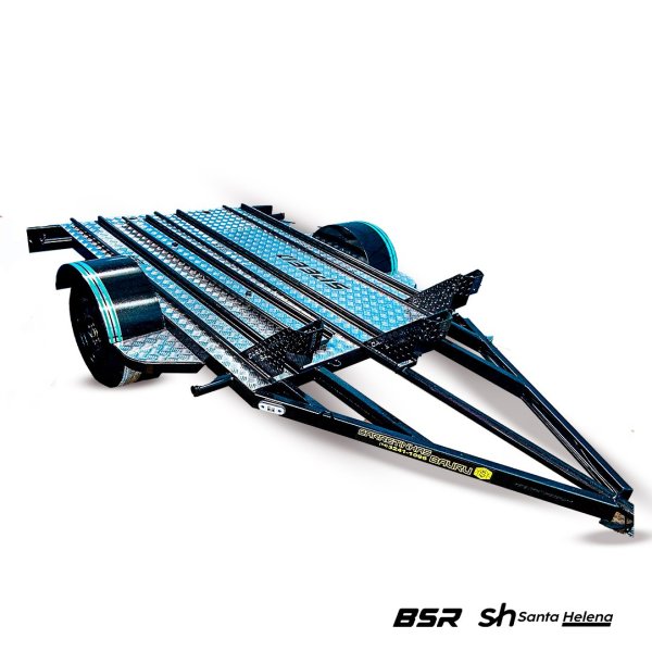 Carreta Reboque de Transporte para 03 motos - SPEED Chapa Xadrez - 2,00 X 1,24