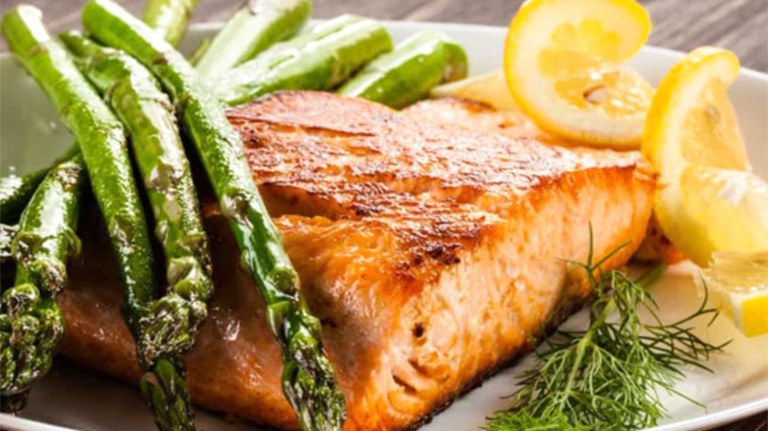 Receita de salm�o com aspargos