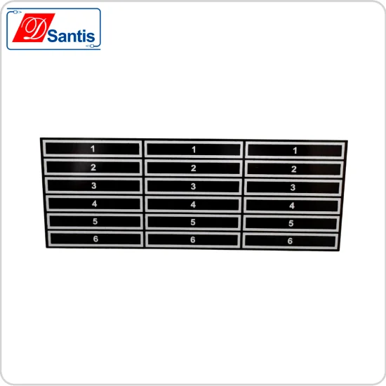 PLACA NUMERICA DE AL. 1 A 6 GRANDE