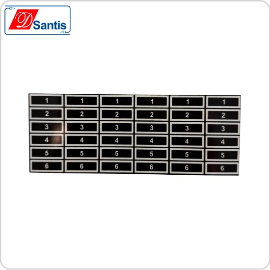 PLACA NUMERICA DE AL. 1 A 6 MEDIA