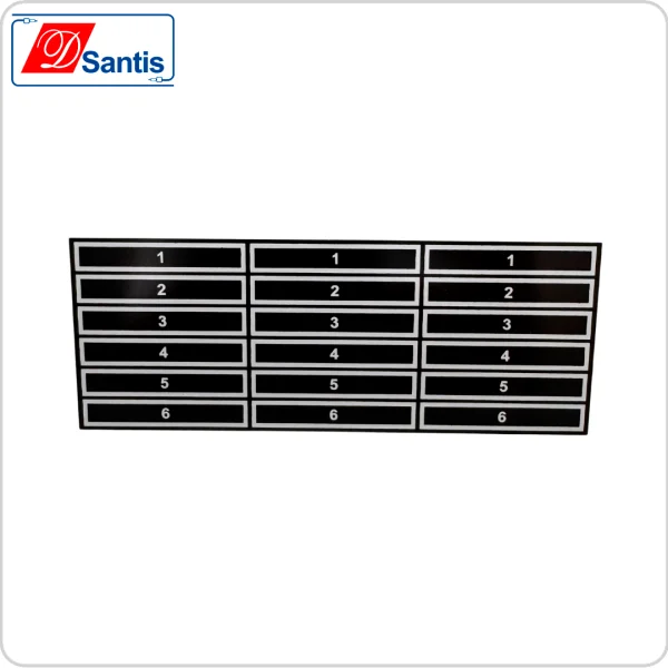 PLACA NUMERICA DE AL. 1 A 6 GRANDE