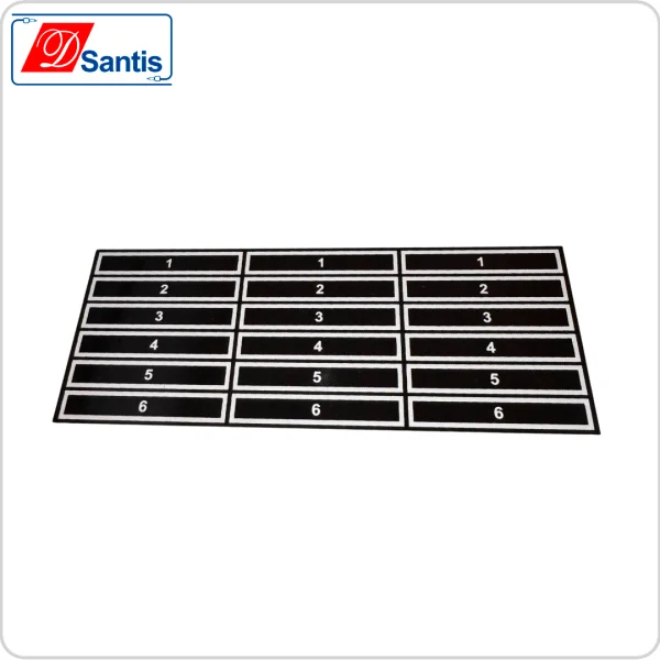 PLACA NUMERICA DE AL. 1 A 6 GRANDE