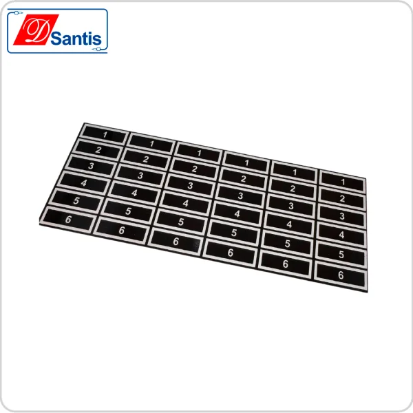 PLACA NUMERICA DE AL. 1 A 6 MEDIA