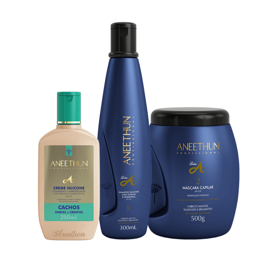Kit Linha A Creme Silicone Cachos