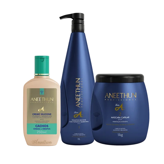 Kit Linha A Creme Silicone Cachos (1L/Kg)