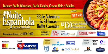 Continue lendo A 4� Noite Espanhola est� chegando!