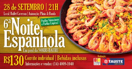 Saiba mais sobre Convites para a 6� Noite Espanhola j� est�o � venda