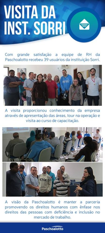 Saiba mais sobre Usu�rios da SORRI-BAURU visitam a institui��o Paschoalotto
