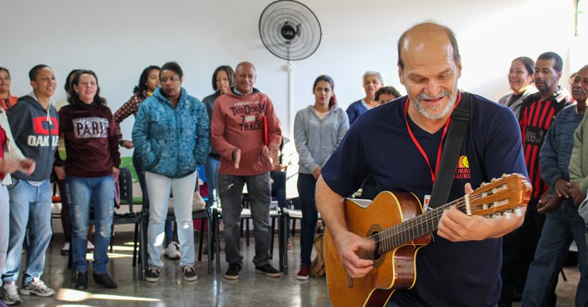 Boas-vindas com muita alegria