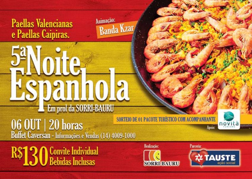 SORRI-BAURU promove a 5a. Noite Espanhola