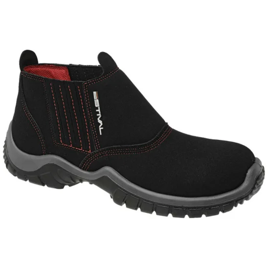 Botina WO1001 RIMA Preto e Vermelho