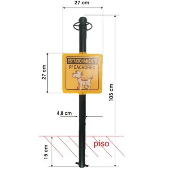 Pedestais Personalizados Estacionamento para Cachorro