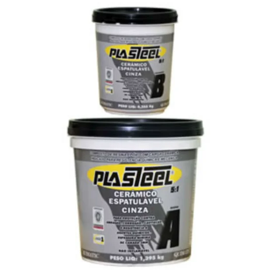 Plasteel Cermico Espatulavel Cinza 5:1 1,650Kg - PG2
