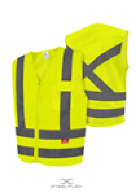 COLETE REFLETIVO AMARELO-PRATA
