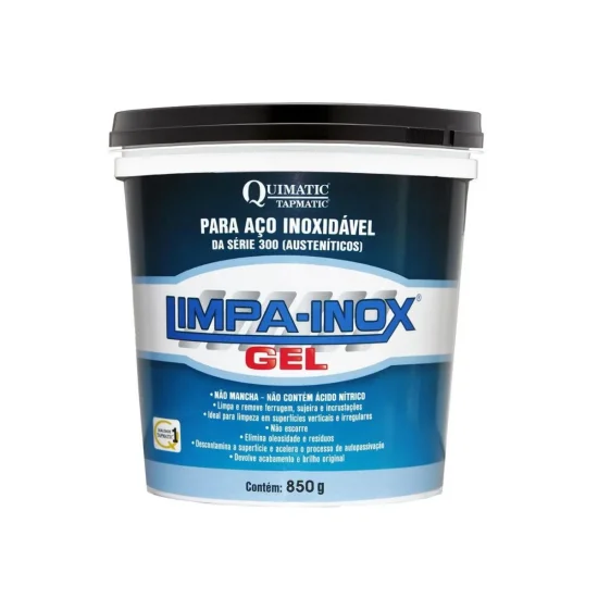 Tapmatic Limpa Inox Gel Quimatic 850g Limpeza Profissional Brilho Prote��o LS1
