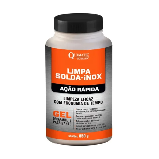 Tapmatic Limpa Solda Inox Gel A��o R�pida Quimatic 850 Gramas LT-1