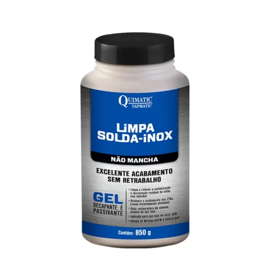 Tapmatic Limpa Solda Inox Gel 850g N�o Mancha Quimatic LS1