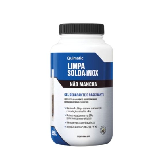 Tapmatic Limpa Solda Inox Gel 850g N�o Mancha Quimatic LS1