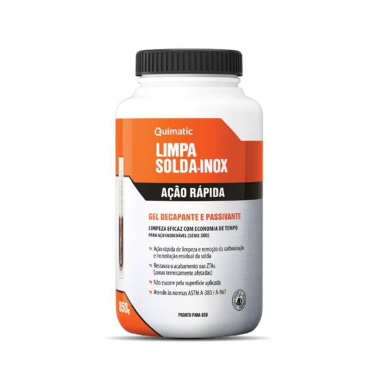 Tapmatic Limpa Solda Inox Gel A��o R�pida Quimatic 850 Gramas LT-1