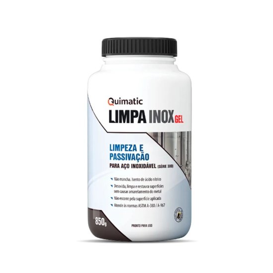 Tapmatic Limpa Inox Gel Quimatic 850g Limpeza Profissional Brilho Prote��o LS1