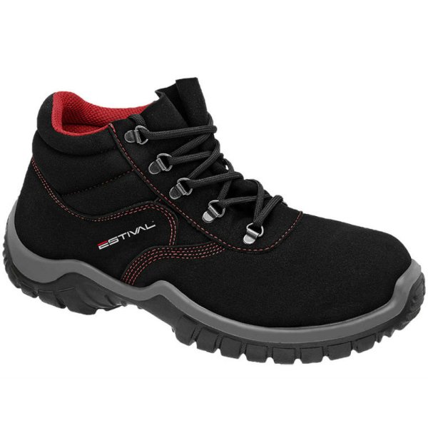 Bota WO1003 RIMA Preto e Vermelho