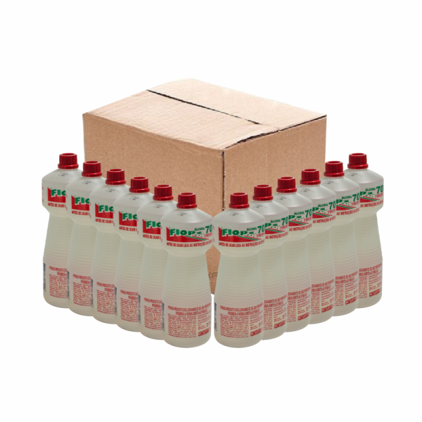 �lcool L�quido 70gl - 1lt - cx12un.
