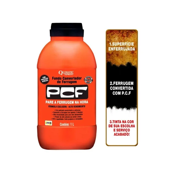 Tapmatic Pcf Primer Conversor De Ferrugem Quamatic 1L DD3