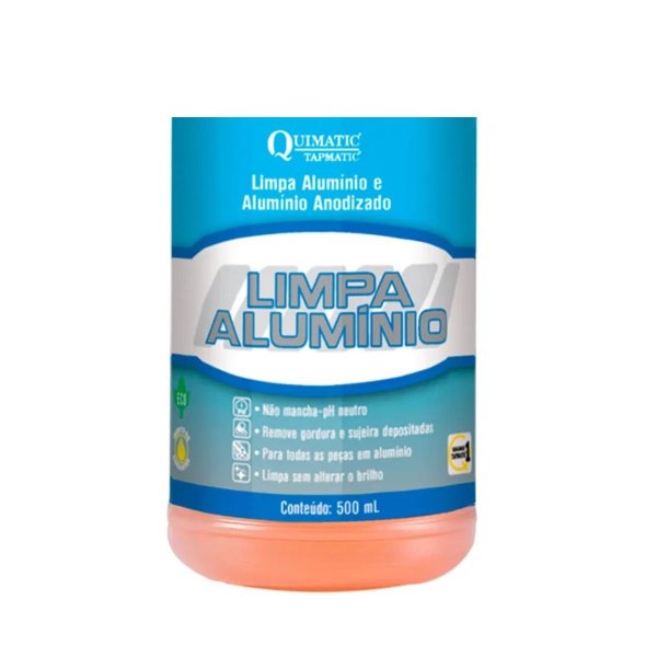 Tapmatic Limpa Alum�nio Quimatic LA1 500ml Limpeza e Brilho Industrial