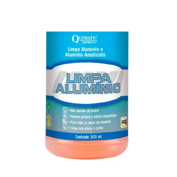 Tapmatic Limpa Alum�nio Quimatic LA1 500ml Limpeza e Brilho Industrial