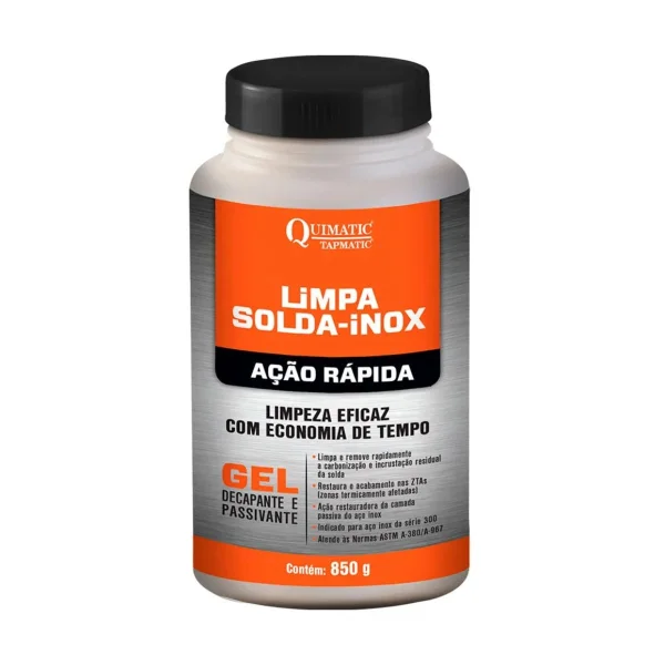 Tapmatic Limpa Solda Inox Gel A��o R�pida Quimatic 850 Gramas LT-1