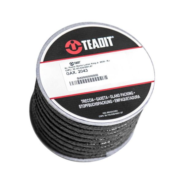 GAXETA 2043 11,1MM 7/16 5,26M/KG ARAMIDA GRAFITE FLEX�VEL QUADRADA PTFE TEFLON TEADIT - 2KG