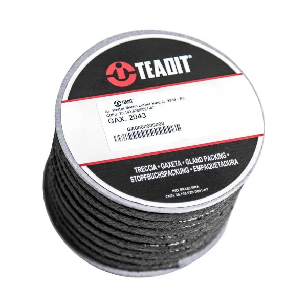 GAXETA 2043 19,1MM 3/4 ARAMIDA GRAFITE FLEX�VEL QUADRADA PTFE TEFLON TEADIT 5KG