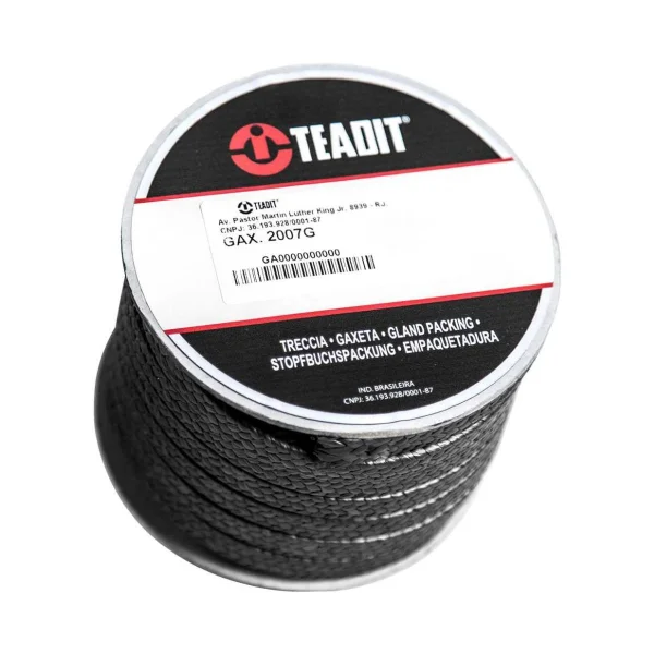 GAXETA 2007G 7/8 22,22MM GRAFITE FLEX�VEL QUADRADA PTFE EXPANDIDO TEFLON TEADIT 5KG