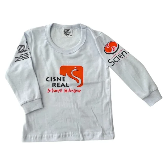 Camiseta Manga Longa Maternal Cisne Real