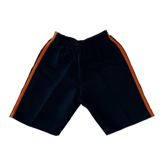 Bermuda de Helanca Preto com Laranja