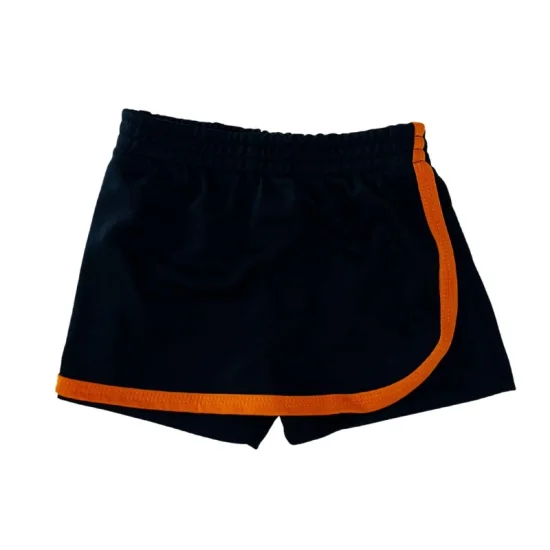 Short Saia Envelope Preto com Laranja