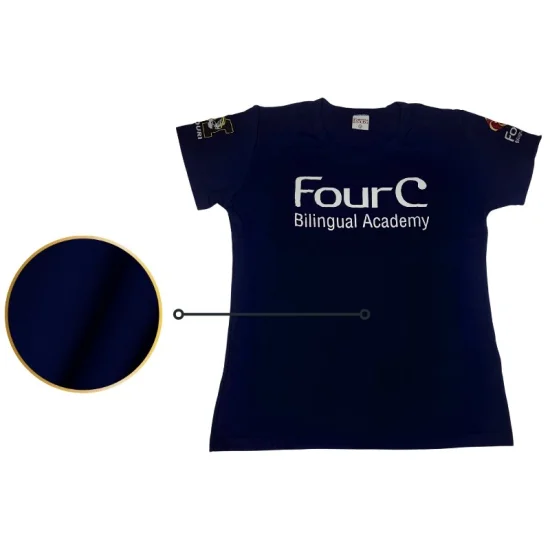 Camiseta Manga Curta Marinho Dry-Fit FourC