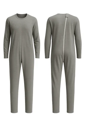 Pijama longo adaptado com abertura nas costas