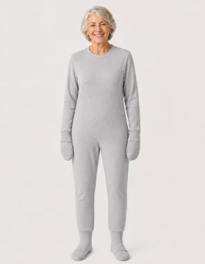 Pijama Macac�o para Idosos com Luvas e Meias Embutidas
