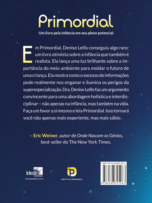Primordial : um livro pela inf�ncia em seu pleno potencial -  Nutri��o, Comportamento e Estilo de Vida em Pediatria