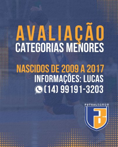 Futsal Bauru FIB/Facimus ir� promover avalia��es para as categorias menores