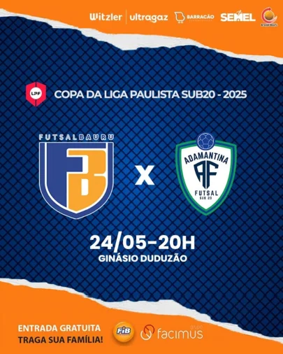 Futsal Bauru FIB/Facimus recebe Adamantina neste sbado no Duduzo