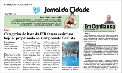 Mdia destaca equipes menores da A.A. FIB