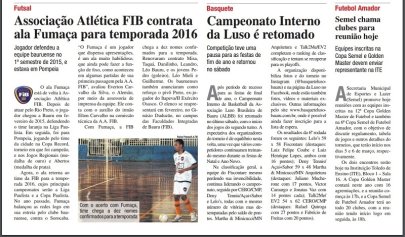 Renova��es e refor�os da A.A. FIB ganham destaque na m�dia