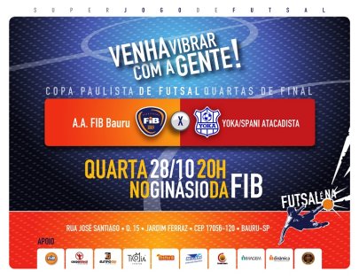 Partida entre A.A. FIB e Yoka ser� transmitida ao vivo por web-r�dio e TV