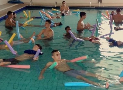 Atletas da�A.A. FIB fazem treino regenerativo antes do 2� jogo da Copa TV Tem�
