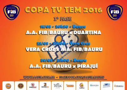 Copa TV Tem marca estreia oficial da A.A. FIB em 2016