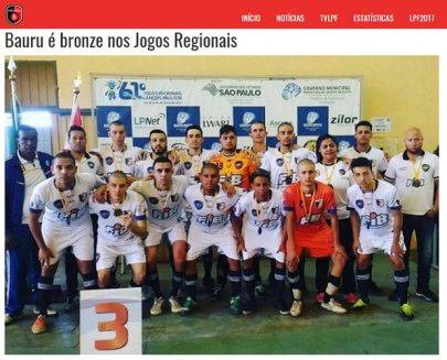 Site da LPF destaca conquista da A.A. FIB nos Jogos Regionais