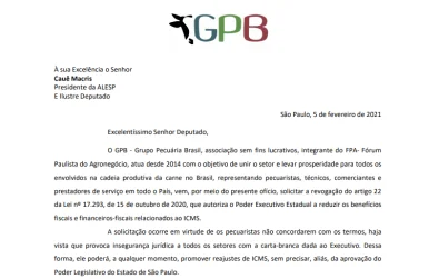 Em of�cio encaminhado ao Legislativo, GPB solicita a revoga��o de lei que trata sobre o aumento do ICMS